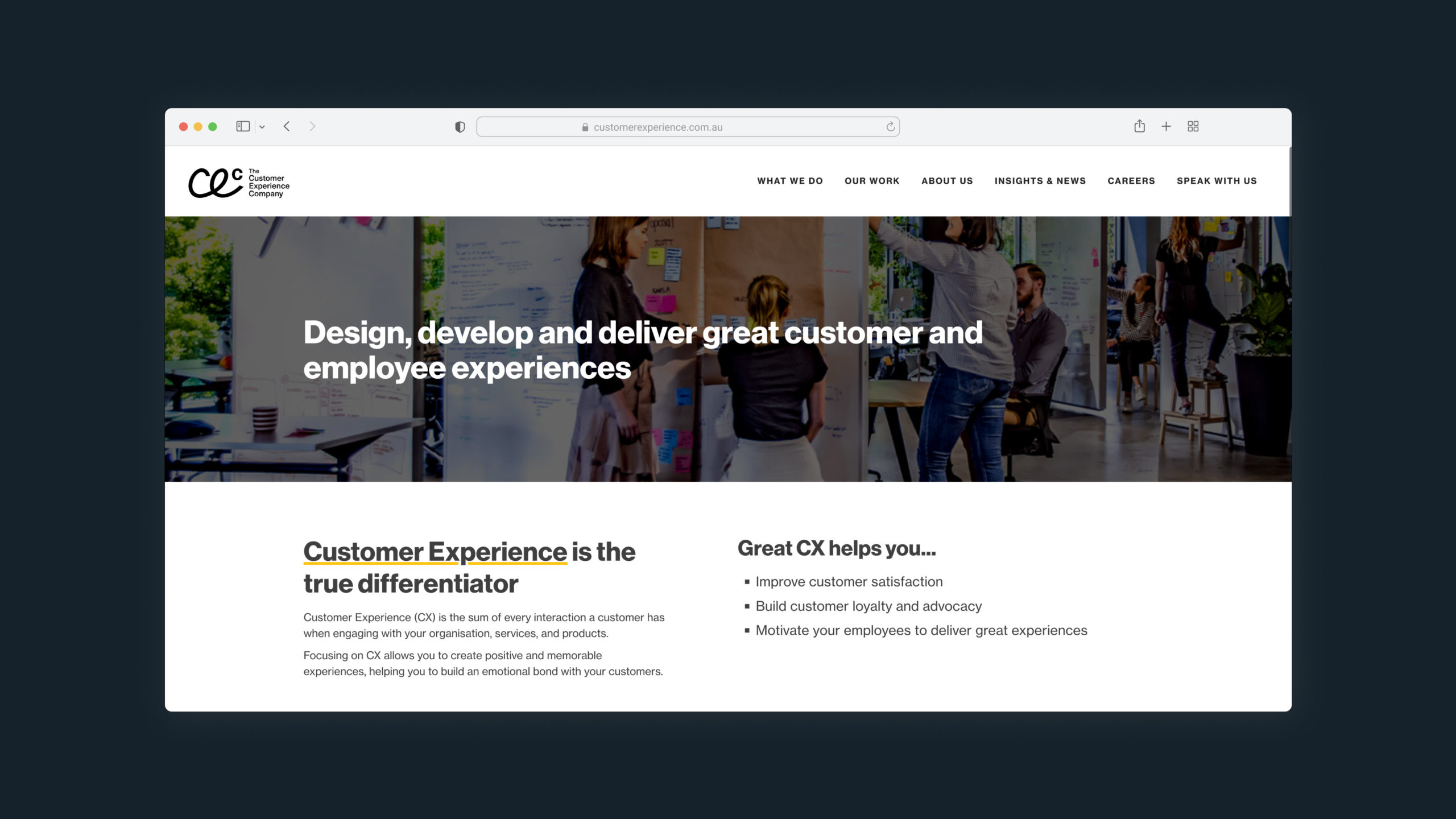 Homepage_Desktop_The-Customer-Experience-Company_Nusardel-Oshana